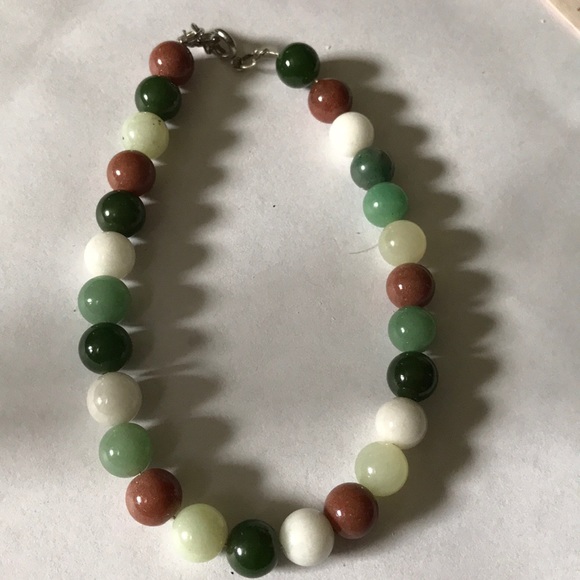Vintage multi jade beads bracelet - Picture 1 of 4